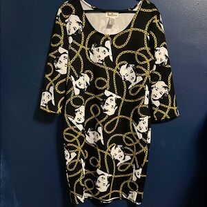 Rose Tattoo Marilyn Monroe Print Dress